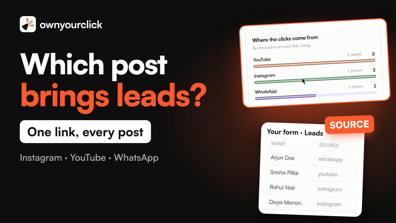 Where do your leads come from? One link for every place you post: video thumbnail